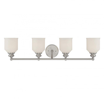 Melrose 4-Light Bathroom Vanity Light in Satin Nickel (128|8-6836-4-SN)