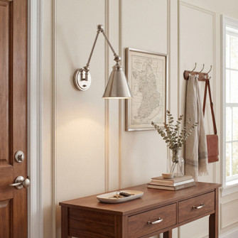 Morland 1-Light Adjustable Wall Sconce in Satin Nickel (128|9-961CP-1-SN)