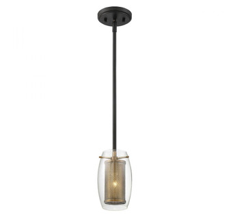 Dunbar 1-Light Mini-Pendant in Warm Brass with Bronze Accents (128|7-9064-1-95)