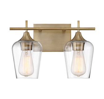 Octave 2-Light Bathroom Vanity Light in Warm Brass (128|8-4030-2-322)