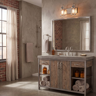 Lansing 2-Light Bathroom Vanity Light in Satin Nickel with Polished Nickel Accents (128|8-1780-2-111)