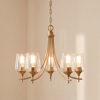 Octave 5-Light Chandelier in Warm Brass (128|1-4032-5-322)