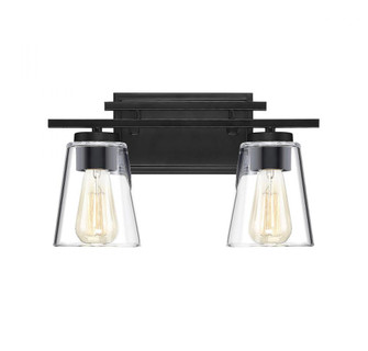 Calhoun 2-Light Bathroom Vanity Light in Black (128|8-1020-2-BK)