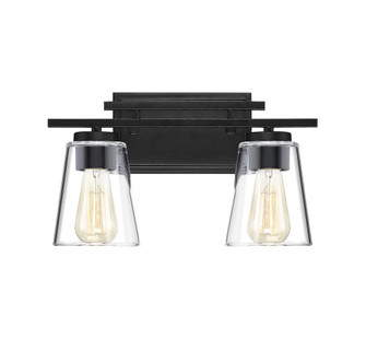 Calhoun 2-Light Bathroom Vanity Light in Black (128|8-1020-2-BK)
