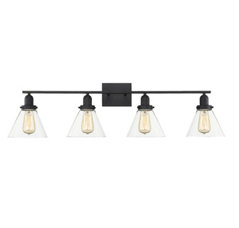 Drake 4-Light Bathroom Vanity Light in Black (128|8-9130-4-BK)