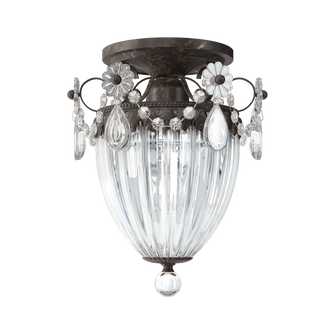 Bagatelle 1 Light 120V Semi-Flush Mount in Heirloom Bronze with Clear Heritage Handcut Crystal (168|1239-76)