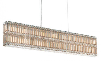 Quantum 17 Light 120V Linear Pendant in Polished Stainless Steel with Clear Crystals from Swarovsk (168|2267S)