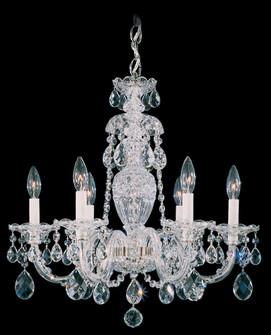 Sterling 6 Light 120V Chandelier in Polished Silver with Clear Heritage Handcut Crystal (168|2994-40H)