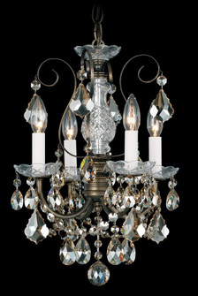 New Orleans 4 Light 120V Chandelier in Polished Silver with Clear Crystals from Swarovski (168|3648-40S)