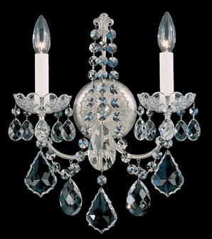 New Orleans 2 Light 120V Wall Sconce in Antique Silver with Clear Heritage Handcut Crystal (168|3651-48H)