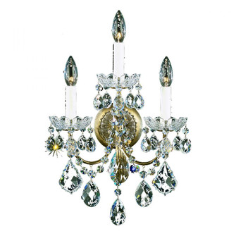 New Orleans 3 Light 120V Wall Sconce in Etruscan Gold with Clear Crystals from Swarovski (168|3652-23S)