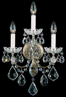 New Orleans 3 Light 120V Wall Sconce in Polished Silver with Clear Heritage Handcut Crystal (168|3652-40H)
