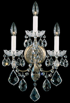 New Orleans 3 Light 120V Wall Sconce in Polished Silver with Clear Crystals from Swarovski (168|3652-40S)