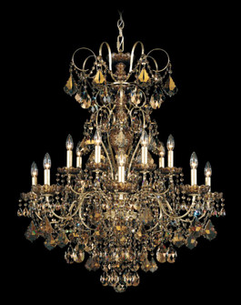 New Orleans 14 Light 120V Chandelier in Black Pearl with Clear Crystals from Swarovski (168|3658-49S)