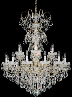 New Orleans 18 Light 120V Chandelier in Black Pearl with Clear Crystals from Swarovski (168|3660-49S)