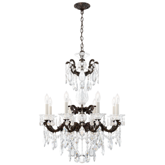 La Scala 8 Light 120V Chandelier in Heirloom Bronze with Clear Heritage Handcut Crystal (168|5007-76)