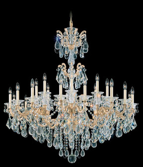 La Scala 24 Light 120V Chandelier in Antique Silver with Clear Heritage Handcut Crystal (168|5013-48)