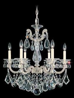 La Scala 6 Light 120V Chandelier in Antique Silver with Clear Heritage Handcut Crystal (168|5072-48)