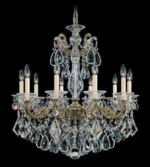 La Scala 10 Light 120V Chandelier in Parchment Gold with Clear Heritage Handcut Crystal (168|5074-27)