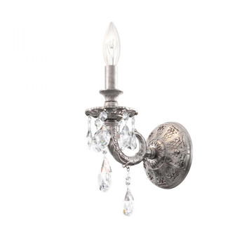 Milano 1 Light 120V Wall Sconce in Antique Silver with Clear Crystals from Swarovski (168|5641-48S)