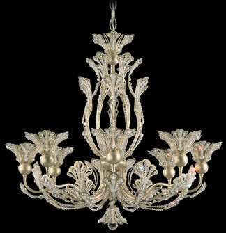 Rivendell 8 Light 120V Chandelier in Etruscan Gold with Clear Crystals from Swarovski (168|7863-23S)