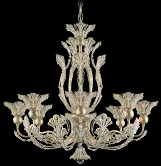 Rivendell 8 Light 120V Chandelier in Antique Silver with Clear Crystals from Swarovski (168|7863-48S)