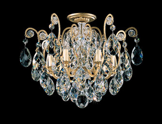 Renaissance 6 Light 120V Semi-Flush Mount in Antique Silver with Clear Crystals from Swarovski (168|3784-48S)