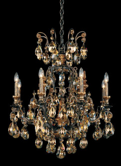 Renaissance 9 Light 120V Chandelier in Heirloom Gold with Clear Crystals from Swarovski (168|3771-22S)