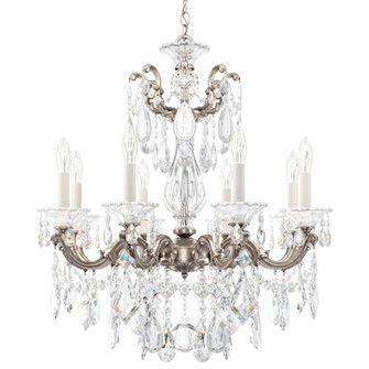 La Scala 8 Light 120V Chandelier in Antique Silver with Clear Crystals from Swarovski (168|5073-48S)