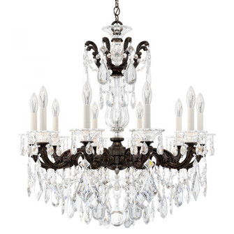 La Scala 10 Light 120V Chandelier in Heirloom Bronze with Clear Crystals from Swarovski (168|5074-76S)