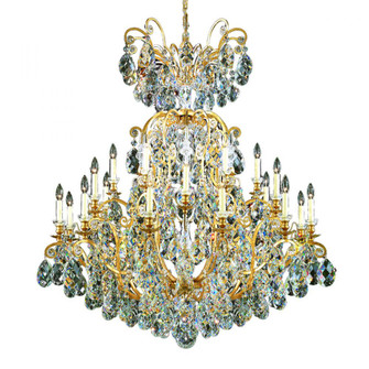 Renaissance 25 Light 120V Chandelier in Heirloom Gold with Clear Crystals from Swarovski (168|3774-22S)
