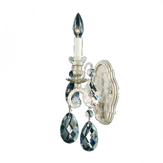 Renaissance 1 Light 120V Wall Sconce in Antique Silver with Clear Crystals from Swarovski (168|3756-48S)