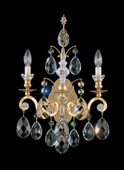 Renaissance 2 Light 120V Wall Sconce in Etruscan Gold with Clear Crystals from Swarovski (168|3761-23S)