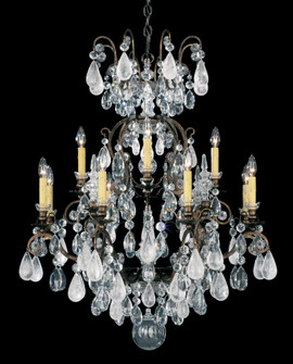 Renaissance Rock Crystal 13 Light 120V Chandelier in Heirloom Gold with Clear Crystal and Rock Cry (168|3572-22CL)