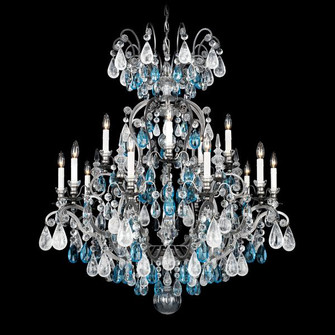 Renaissance Rock Crystal 16 Light 120V Chandelier in Heirloom Gold with Clear Crystal and Rock Cry (168|3573-22CL)