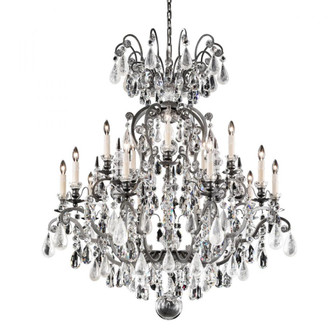Renaissance Rock Crystal 16 Light 120V Chandelier in Antique Pewter with Clear Crystal and Rock Cr (168|3573-47CL)