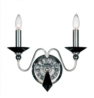 Jasmine 2 Light 120V Wall Sconce in Polished Silver with Clear Optic Crystal (168|9672-40CL)