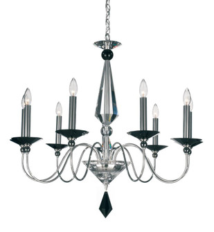 Jasmine 9 Light 120V Chandelier in Polished Silver with Optic Crystal (168|9679-40CL)