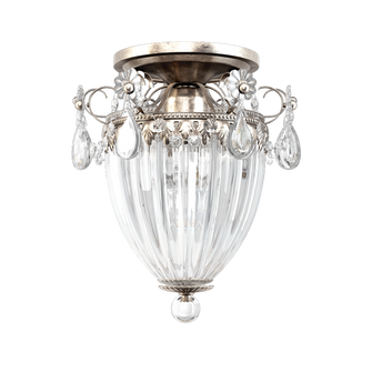 Bagatelle 3 Light 120V Semi-Flush Mount in Antique Silver with Clear Heritage Handcut Crystal (168|1242-48)