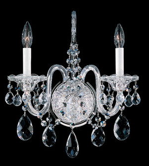 Sterling 2 Light 120V Wall Sconce in Polished Silver with Heritage Handcut Crystal (168|2991-40H)