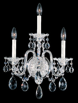 Sterling 3 Light 120V Wall Sconce in Polished Silver with Clear Heritage Handcut Crystal (168|2992-40H)