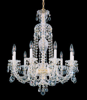 Sterling 9 Light 120V Chandelier in Polished Silver with Clear Heritage Handcut Crystal (168|2996-40H)