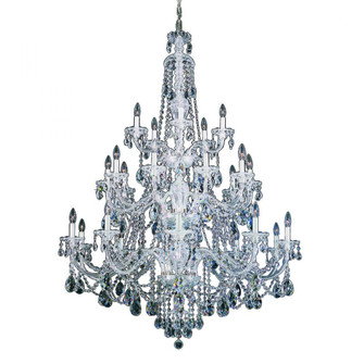Sterling 25 Light 120V Chandelier in Polished Silver with Clear Heritage Handcut Crystal (168|3610-40H)