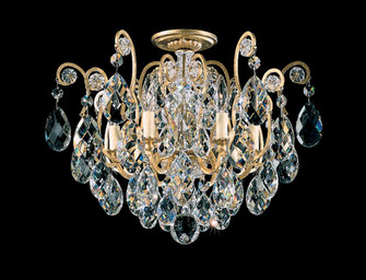 Renaissance 6 Light 120V Semi-Flush Mount in Black with Clear Heritage Handcut Crystal (168|3784-51)