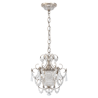 Century 1 Light 110V Mini Pendant in Antique Silver with Clear Heritage Crystal (168|1829-48)