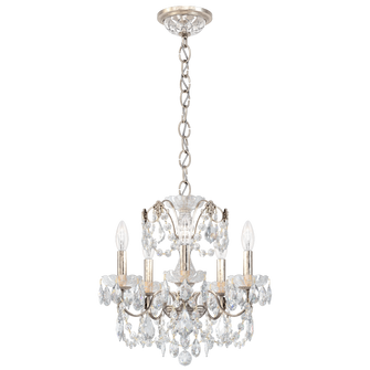 Century 5 Light 120V Chandelier in Antique Silver with Clear Heritage Handcut Crystal (168|1704-48)