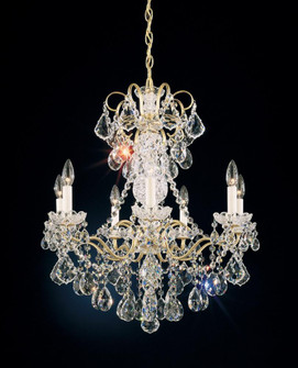 New Orleans 7 Light 120V Chandelier in Heirloom Gold with Clear Crystals from Swarovski (168|3656-22S)