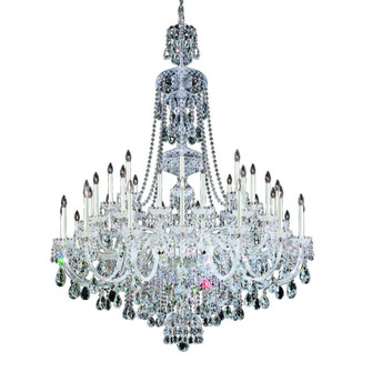 Sterling 45 Light 120V Chandelier in Polished Silver with Clear Heritage Handcut Crystal (168|3612-40H)