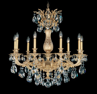 Milano 9 Light 120V Chandelier in Heirloom Gold with Clear Crystals from Swarovski (168|5679-22S)