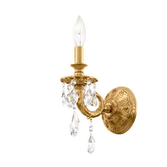 Milano 1 Light 120V Wall Sconce in Heirloom Gold with Clear Crystals from Swarovski (168|5641-22S)